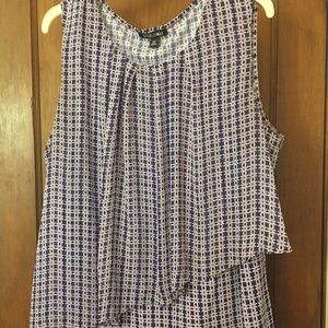 Layered sleeveless blouse